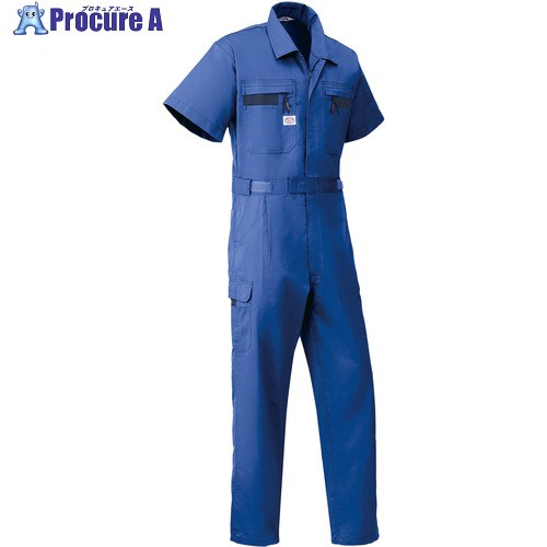 AUTO-BI SS(春夏)モデル 半袖つなぎ服8701-002マリンブルー-5L 8701-002-5L 1着 ■▼137-0872 【送料都度見積】|プロキュアエース