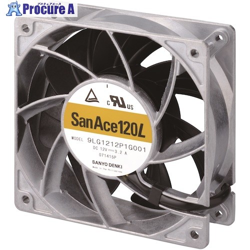 SanAce 長寿命ファン(120&times;38mm DC12V センサ無) 9LG1212F1002 1台 ■▼158-6719 【送料都度見積】｜プロキュアエース 8,858円
