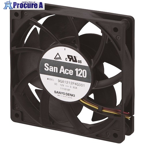 SanAce 低消費電力ファン(120&times;25mm DC12V パルスセンサ付き) 9GA1224G4001 1台 ■▼162-5517 【送料都度見積】｜プロキュアエース
