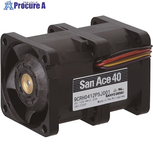SanAce 二重反転ファン(40×56mm厚 DC12V-リード線仕様) 9CRH0412P5J001 1台 ■▼582-9455 【送料都度見積】|プロキュアエース