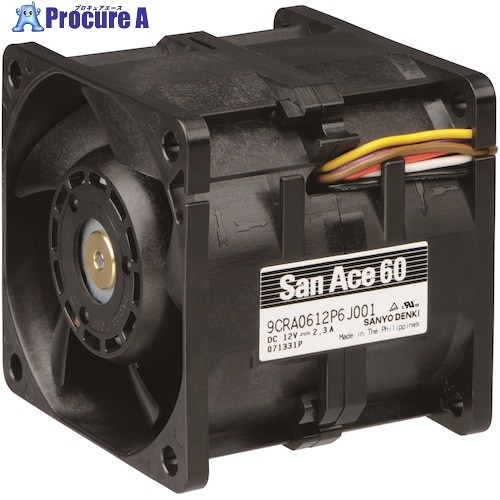 SanAce 二重反転ファン(60×56mm厚 DC12V-リード線仕様) 9CRA0612P6J001 1台 ■▼583-7564 【送料都度見積】|プロキュアエース