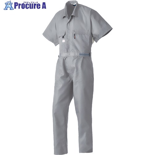 AUTO-BI SS(春夏)青写真 冷房装置つなぎ服(R)(半袖)9821 007薄墨色 4L大きさ 9821-007-4L 1着 ■▼697-4760 【貨物輸送都度積もり書き】
