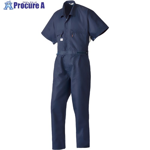 AUTO-BI SS(春夏)青写真 冷房装置つなぎ服(R)(半袖)9821 001ネイビーブルー 5L大きさ 9821-001-5L 1着 ■▼697-4763 【貨物輸送都度積もり書き】
