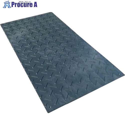 ウッドプラスチック 工事用敷板 軽量Wボード 両面凸 カラー:黒 1219mm×2438mm BP-1224-18-BK 1枚 ■▼701-7018 |プロキュアエース