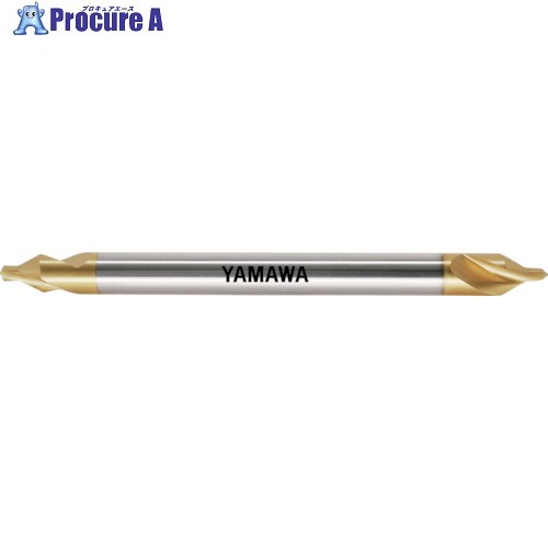 ヤマワ ロングシャンクコーティング強ねじれ溝A形60° センタ穴ドリル CE-SL V L100 5X60°X12 CE-SL-V-L-100-5X12 1本 ▼816-8064  ●MA515