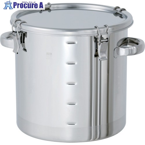 MONOVATE ステンレス密閉容器 目盛付(クリップ式/EPDM) 45L CTH-M-39/PEA 1個 ■▼147-2913