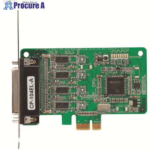 MOXA 4ポートRS-232C ロープロファイル PCIExpressボード DB25接続ケーブル付 CP-104EL-A/DB25M 1個 ■▼168-8256 【送料都度見積】｜プロキュアエース