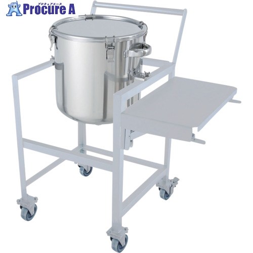 MONOVATE 鏡板型クリップ式密閉容器 150L 架台付(作業台・取っ手・蓋置付) DT-CTH-ASCA-565 1個 ■▼364-2715