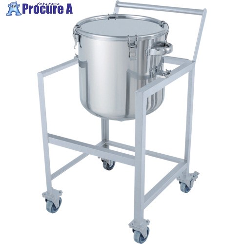 MONOVATE 鏡板型クリップ式密閉容器 80L 架台付(取っ手・蓋置付) DT-CTH-ASCC-47 1個 ■▼364-4342 |プロキュアエース