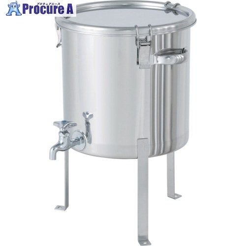 MONOVATE 水道の栓付密閉入れもの平鋼脚付 15L CTH-W-FL-27 1個 ■▼866-6524
