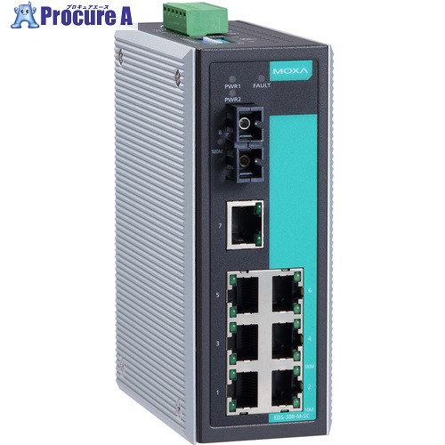 MOXA 8界面(RJ45×7、マルチ流行り物SC繋ぎ×1) アンマネージド イーサネットスイッチ 広広とした気温ひな形 EDS-308-M-SC-T 1個 ■▼168-8061 【貨物輸送都度積もり書き】