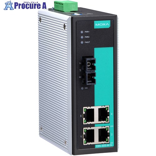 MOXA 5界面(RJ45×4、マルチ流行り物SC繋ぎ×1) アンマネージド イーサネットスイッチ 広広とした気温ひな形 EDS-305-M-SC-T 1台 ■▼168-8070 【貨物輸送都度積もり書き】