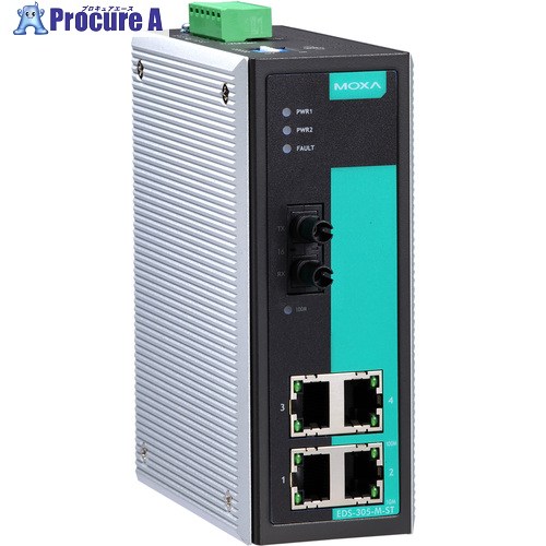 MOXA 5界面(RJ45×4、マルチ流行り物ST繋ぎ×1) アンマネージド イーサネットスイッチ 広広とした気温ひな形 EDS-305-M-ST-T 1個 ■▼168-8083 【貨物輸送都度積もり書き】