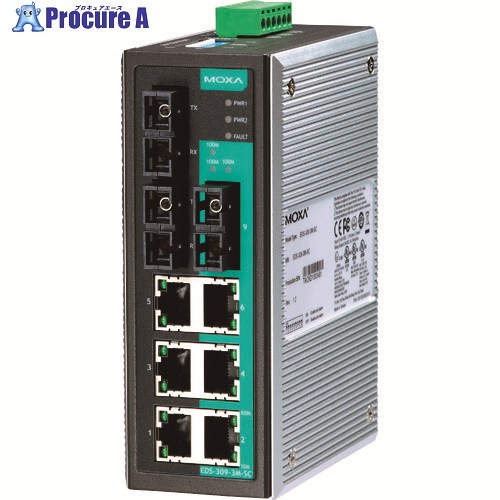 MOXA 9界面(RJ45×6、マルチ流行り物SC繋ぎ×3) アンマネージド イーサネットスイッチ 広広とした気温ひな形 EDS-309-3M-SC-T 1個 ■▼168-8254 【貨物輸送都度積もり書き】