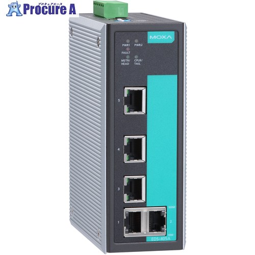 MOXA EDS-505A 加工用アンマネージドイーサネットスイッチ EDS-505A 1個 ■▼364-3494