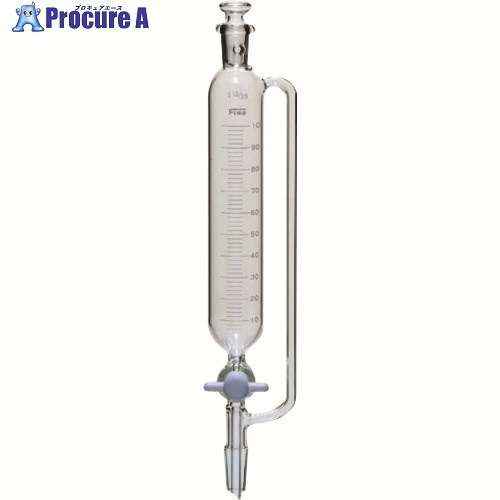TGK 透明摺合円筒分液ロート平栓目側100mL15-19 079-13-74-24 1個 ■▼189-5549 【送料都度見積】|プロキュアエース