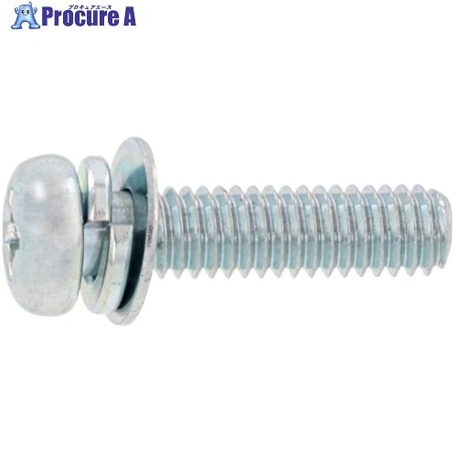 SUNCO 組込みねじ (＋)ナベP＝4(鉄(または標準)・三価ホワイト) M3.5&times;5(2500本入) 10-00-0004-0035-0050-03 1箱 ■▼261-2292 【送料都度見積】｜プロキュアエース 10,404円