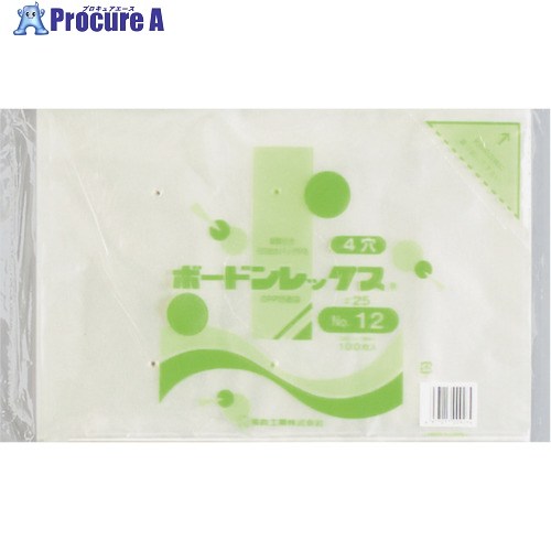 福助 ボードンレックス#25NO.12 4穴 100枚入 0450618 40袋 ■▼432-5089 【貨物輸送都度積もり書き】 その他-日用消耗品