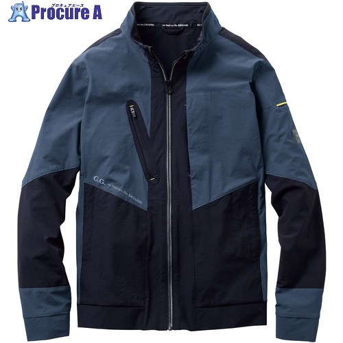G.G. 0328-00 長袖ブルゾン ブルーグレー 3L 0328-00-21-3L 1着 ■▼675-1753 【送料都度見積】
