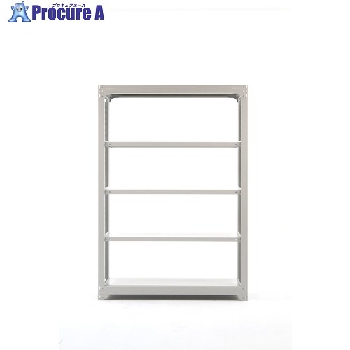 双福鋼器 中量ボルトレスラック 500kg 1500×1500×700 全ての存在5段 増連 白いこと薄墨色 MBH-55K5-CW 1台 ■▼493-7760