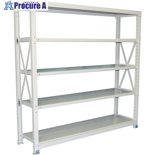 双福鋼器 中量雄捻子式仕合わせ 300kg 2100×1200×1490 全ての存在5段  単体 白いこと薄墨色 MSL-74W5-SW 1台 ■▼700-4992 整理棚・ラック-バス用品