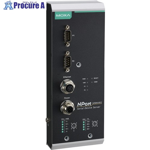 MOXA NPORT 5250人工知能学-M12 NPORT 5250人工知能学-M12 1個 ■▼168-5041 【貨物輸送都度積もり書き】