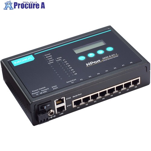 MOXA NPORT 5650-8-DT-J/JP NPORT 5650-8-DT-J/JP 1個 ■▼168-5186 【貨物輸送都度積もり書き】