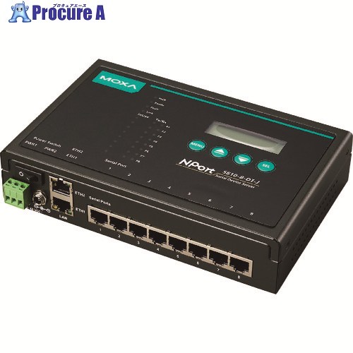MOXA NPORT 5610-8-DT-J NPORT 5610-8-DT-J 1個 ■▼168-5228 【貨物輸送都度積もり書き】