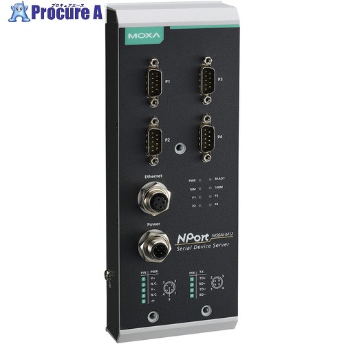 MOXA NPORT 5450AI-M12-T NPORT 5450AI-M12-T 1個 ■▼168-5489 【送料都度見積】|プロキュアエース