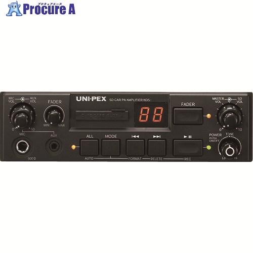 ユニペックス SDレコーダー付車載アンプ 10W 24V用 NDS-104A 1台 ■▼268-8498 【送料都度見積】｜プロキュアエース