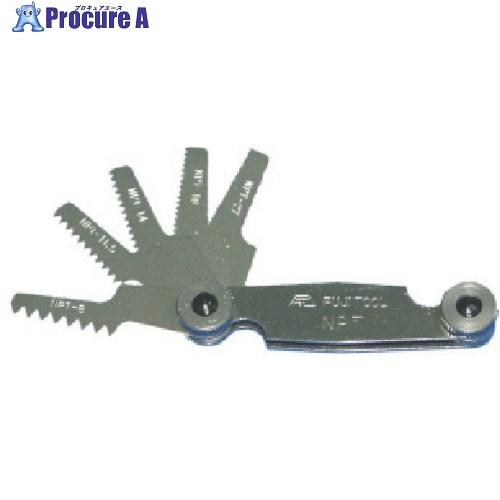 フジ 管用テーパねじ投球ゲージ 60° 8～27山 5枚 NPT 1個 ■▼838-0857 【貨物輸送都度積もり書き】