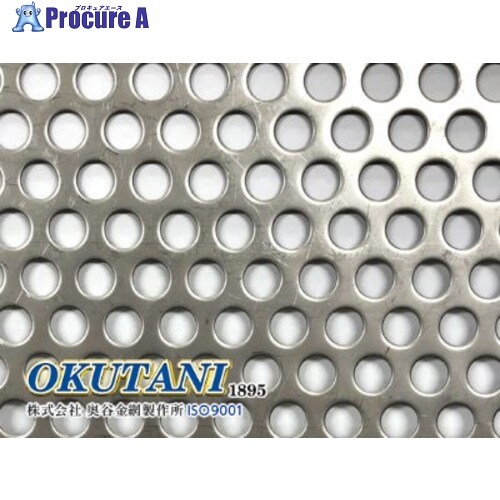 OKUTANI 二相ステンレス鋼鋼パンチング SUS821L1 2B 2.0TXD8XP12 1000X2000 PM-821-T2.0D8P12-1000X2000 1枚 ■▼690-3060 【貨物輸送都度積もり書き】