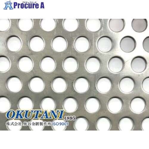 OKUTANI 二相ステンレス鋼鋼パンチング SUS821L1 2B 2.0TXD10XP15 1000X2000 PM-821-T2.0D10P15-1000X2000 1枚 ■▼690-3063 【貨物輸送都度積もり書き】