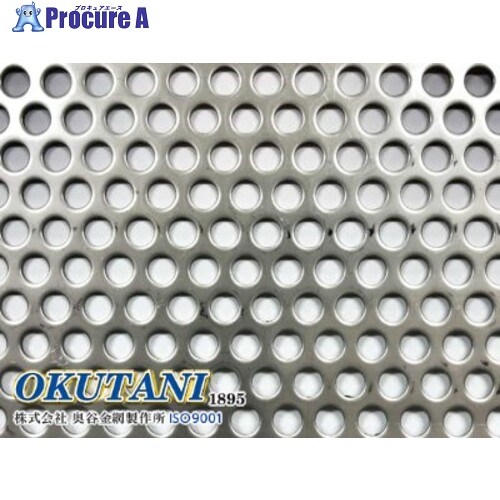 OKUTANI 二相ステンレス鋼鋼パンチング SUS821L1 2B 2.0TXD6XP9 1000X2000 PM-821-T2.0D6P9-1000X2000 1枚 ■▼690-3078 【貨物輸送都度積もり書き】