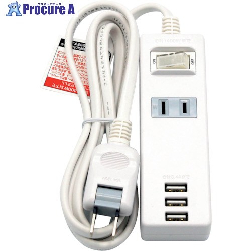 STARLIGHT USB界面付水道栓1個口3界面3.4A SK-3USB1.5 24本 ■▼424-4673 【貨物輸送都度積もり書き】