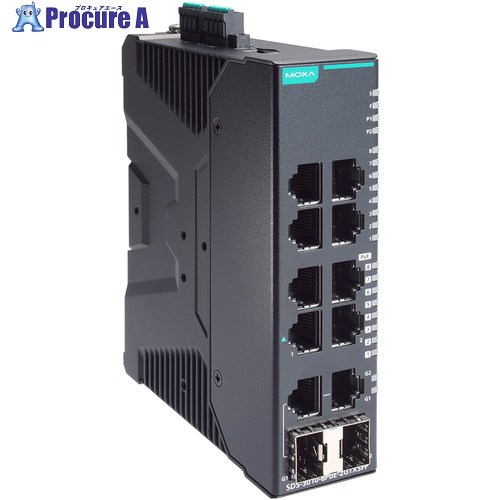 MOXA 加工用ギガビットスマートイーサネットスイッチ18界面(RJ-45×8、光衣料繊維×2、PoE×8)、広広とした体温真似形 SDS-3010-8POE-2GTXSFP-T 1個 ■▼698-3484 【貨物輸送都度積もり書き】