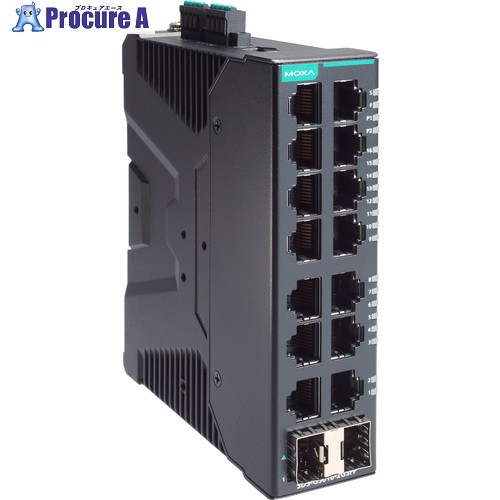 MOXA 実業用フルギガビットスマートイーサネットスイッチ16界面(RJ-45×14、SFP光×2) SDS-G3016-2GSFP 1個 ■▼698-3487 【貨物輸送都度積もり書き】