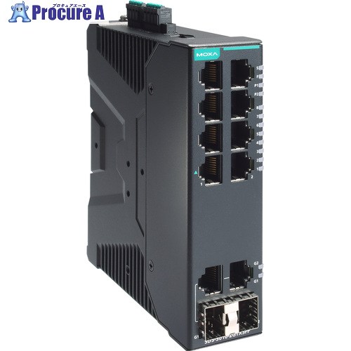 MOXA 実業用ギガビットスマートイーサネットスイッチ10界面(RJ-45×8、光衣料繊維×2)、広広とした気温ひな形 SDS-3010-2GTXSFP-T 1個 ■▼698-3496 【貨物輸送都度積もり書き】