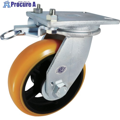ヨドノ 重量用高硬度ウレタン自在車250φ旋回ロック付 SDUJ250TL 1個 ▼835-3155 |プロキュアエース
