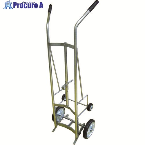 カンベ ステンレス鋼製ドラム缶持ちはこぶ車 SUS187B 1台 ■▼855-0528 【貨物輸送都度積もり書き】※車上乗り合い船