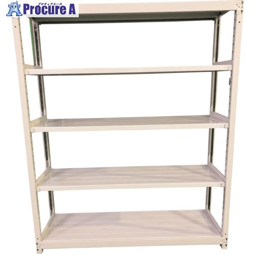 双福鋼器 軽中量ボルトレスラック 200kg 900&times;600&times;2100 天地5段 単体 ホワイトグレー TS7360-5T 1台 ■▼353-5538 ｜プロキュアエース