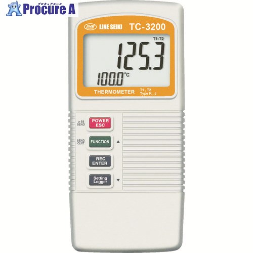 LINE デジタル温度計 TC-3200 1個 ▼485-5281 ｜プロキュアエース