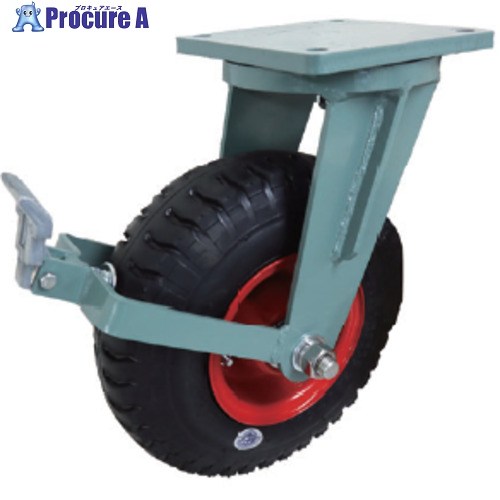 ヨドノ 特殊タイア自在車 ストッパー付 UCTJ4.00-8ST 1個 ■▼601-3008 【貨物輸送都度積もり書き】