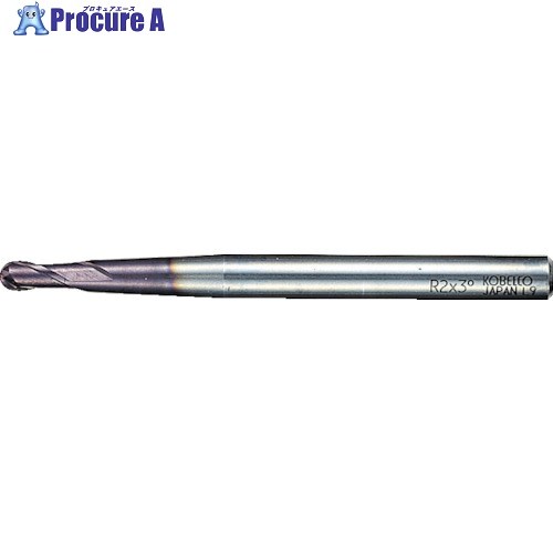 三菱K 2枚刃ミラクルテーパネック 超硬ボールエンドミル3mm VCXBR0150T0130 1本 ▼162-4938 ●SI517｜プロキュアエース