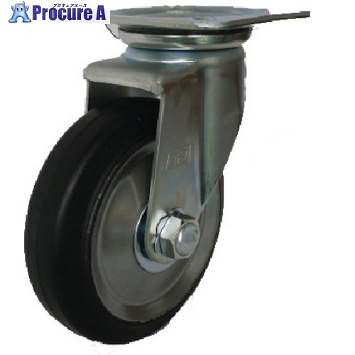 ヨドノ 押し付ける製自在金具付黒天然ゴム車 300φ WJ300 1個 ■▼132-3496 【貨物輸送都度積もり書き】