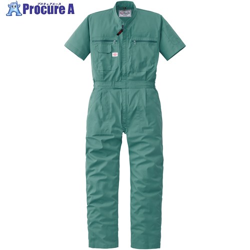 AUTO-BI SS(春夏)モデル 半袖つなぎ服1201-010グリーン-M 1201-010-M 1着 ■▼137-1099 【送料都度見積】