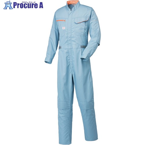 AUTO-BI SS(春夏)モデル つなぎ服1190-022ミストブルー-L 1190-022-L 1着 ■▼137-1286 【送料都度見積】
