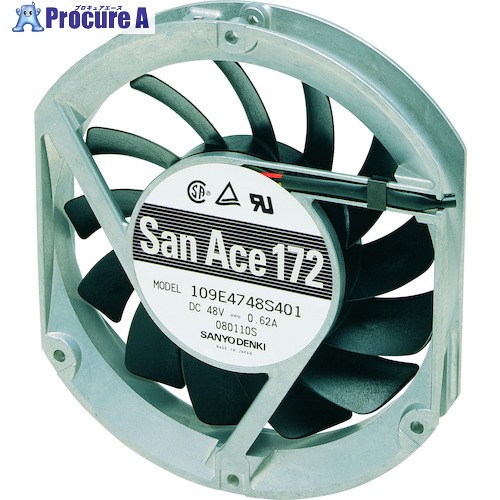 SanAce DCファン(172&times;147&times;25mm DC48V パルスセンサ付き) 109E4748S401 1台 ■▼565-8536 【送料都度見積】｜プロキュアエース