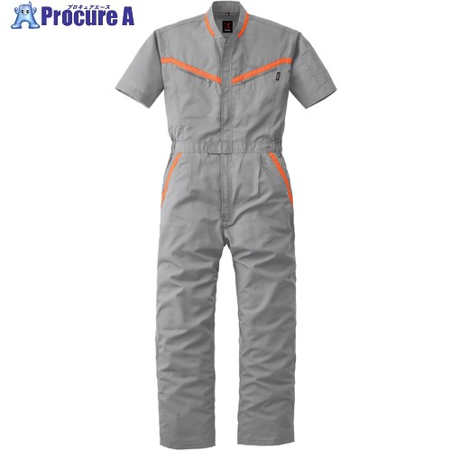 カンサイ SS(春夏)モデル 反射型半袖つなぎ服259-008シルバーグレー-5L 259-008-5L 1着 ■▼136-9114 【送料都度見積】