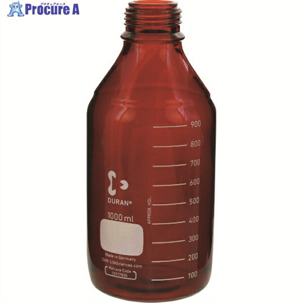 SIBATA 耐熱ねじ口びん 茶褐色 びんのみ 1000mL 10入 017210-10004A 1箱 ▼106-8605